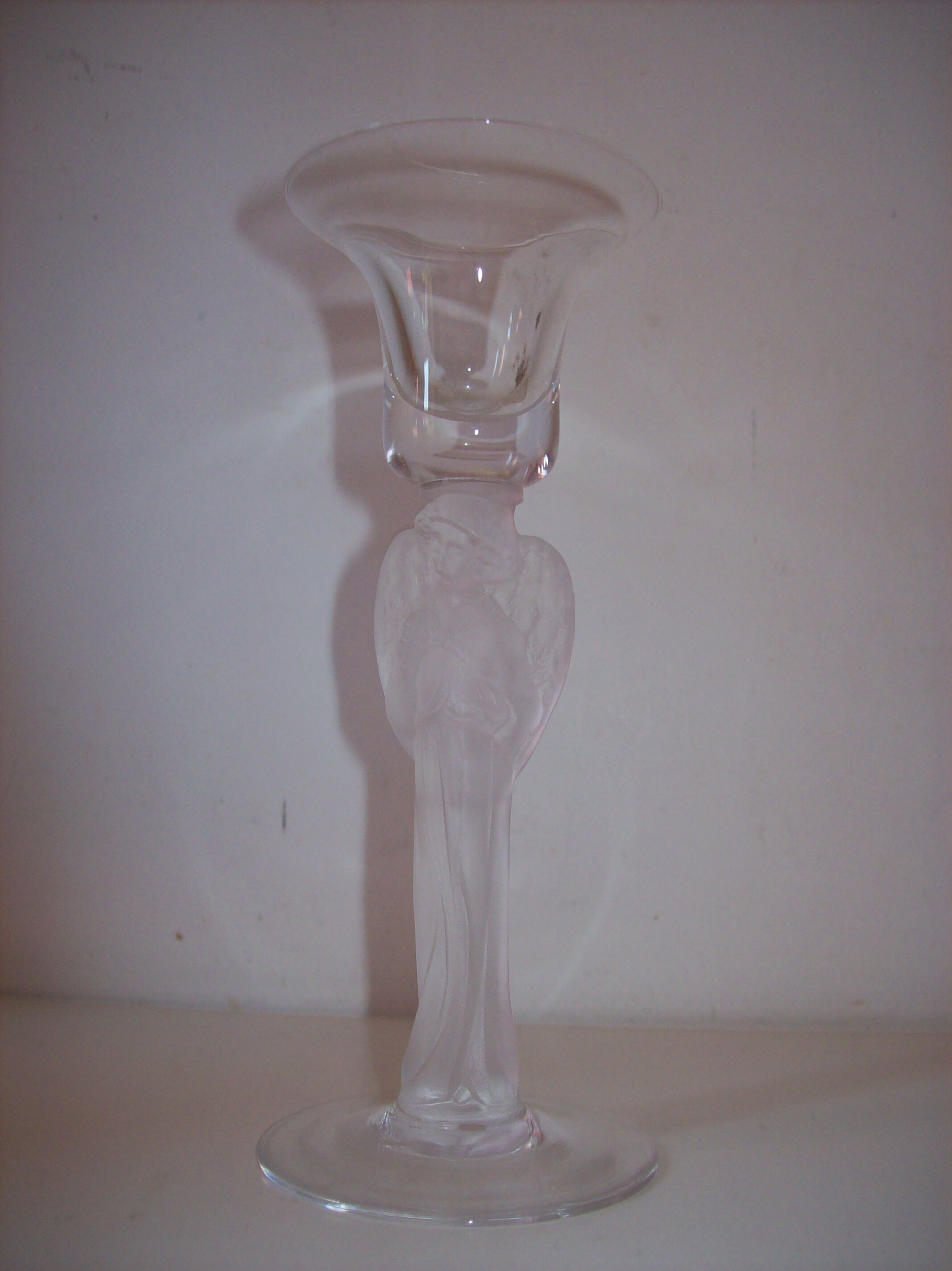 Glass candle holder