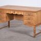 Freestanding Oak Desk attributed to Henning Kjærnulf, Denmark, 1960s
