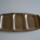 Plat de service vintage inox poignées teck made in Japan