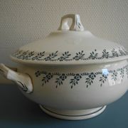 old vegetable soup tureen Terre Fer Choisy Roi antique French dish