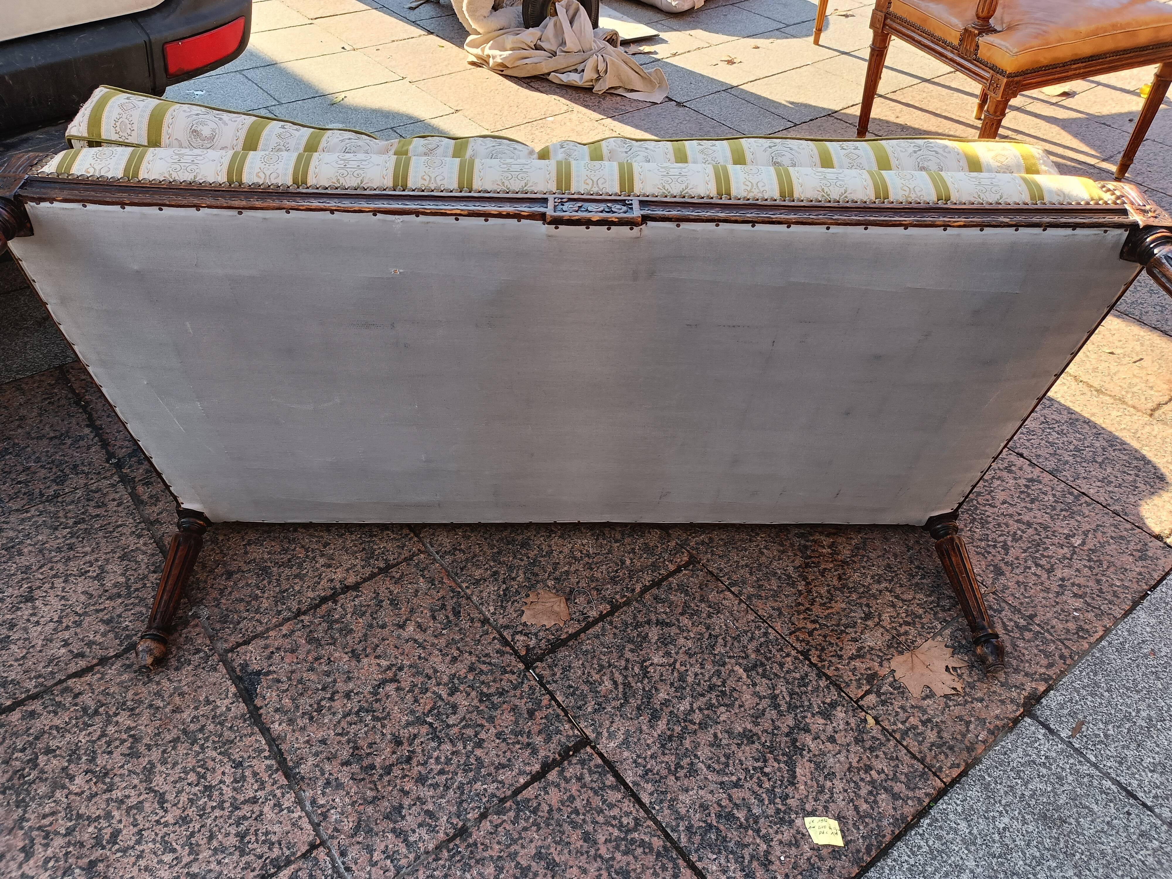 Sofa sofa old style louis xvi 2 places with cushion