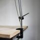1970s Czechoslovak Orange Clamp Lamp by NAPAKO
