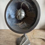 Cobra parabolic lamp with enameled cast iron base, Art Nouveau.