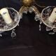 Two sconces 2 glass lights and crystal stamps