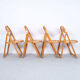 4 chaises pliantes vintage en bois d’OTK, années 1950