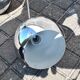 Set of 2 design ball lamps in chromed metal industrial pendant lights 1970