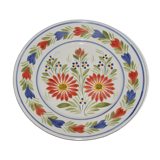 Quimper HB plate decorated with flowers