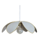 6-petal flower suspension with metal structure and natural linen petals