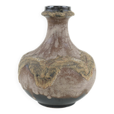 West German ceramic vase with fat lava glaze, 1970s