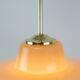 Vintage Mid-Century Modern Rose Glass Pendant Lamp