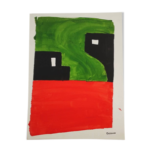peinture abstraite signée
