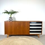 U460 sideboard with black/white drawers, Jiří Jiroutek