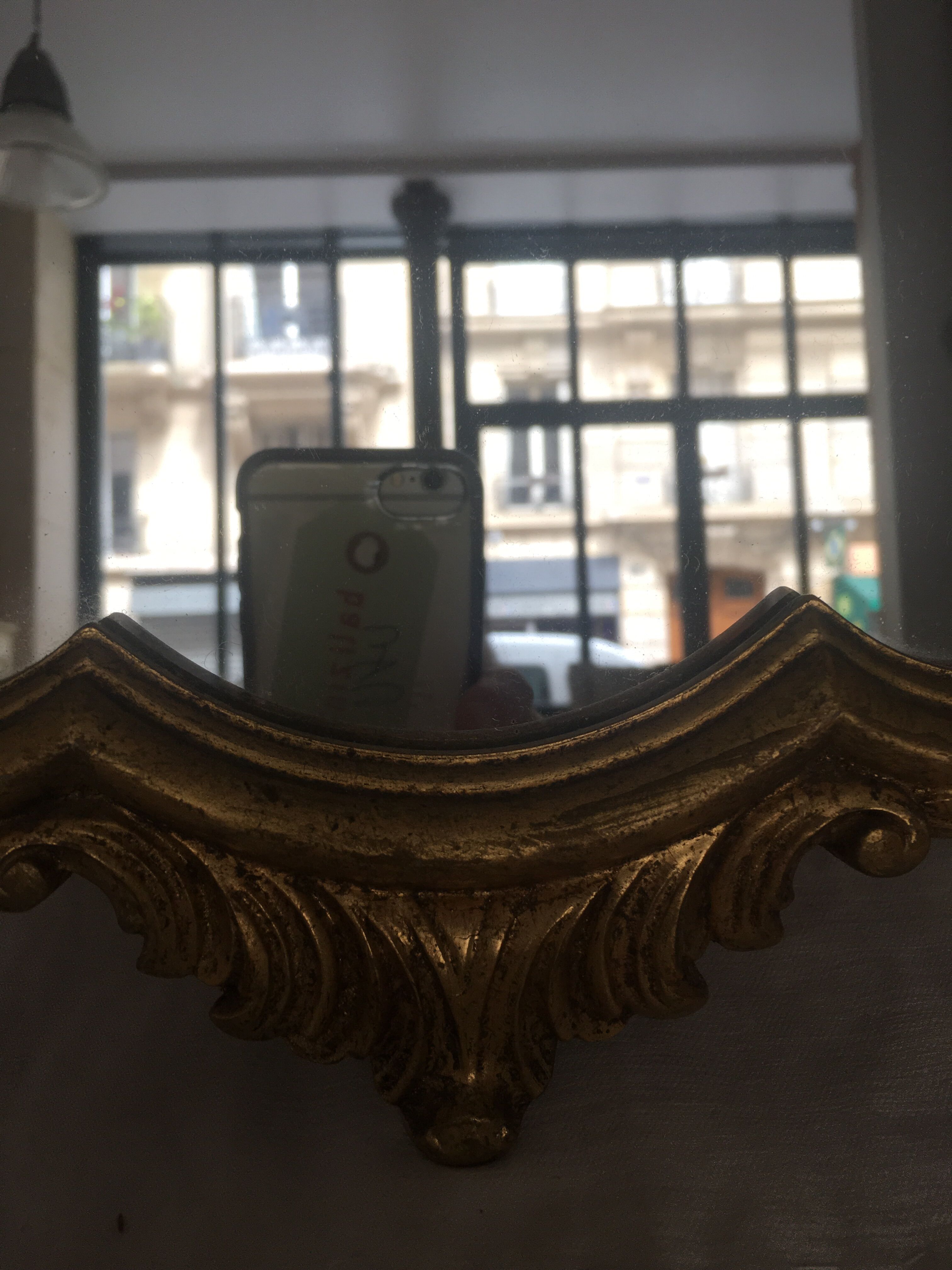 Golden mirror 52x32cm