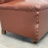 1950s Italian Mid Century Leatherette Lounge Chair