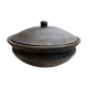 Black ceramic plate or fired in oxygen reduction.