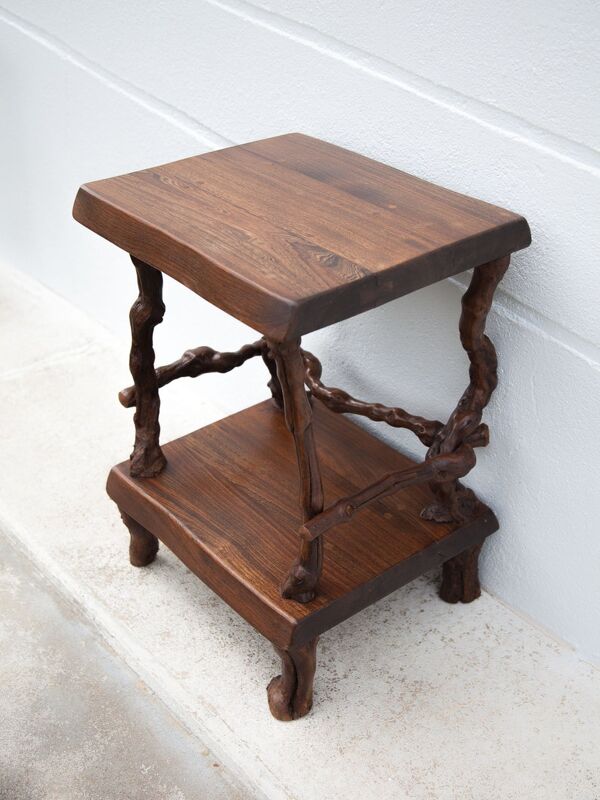 Table ceps de vigne et bois vintage