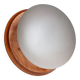 Mushroom lamp in solid pine and opal glass, circa 1980.