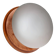 Mushroom lamp in solid pine and opal glass, circa 1980.