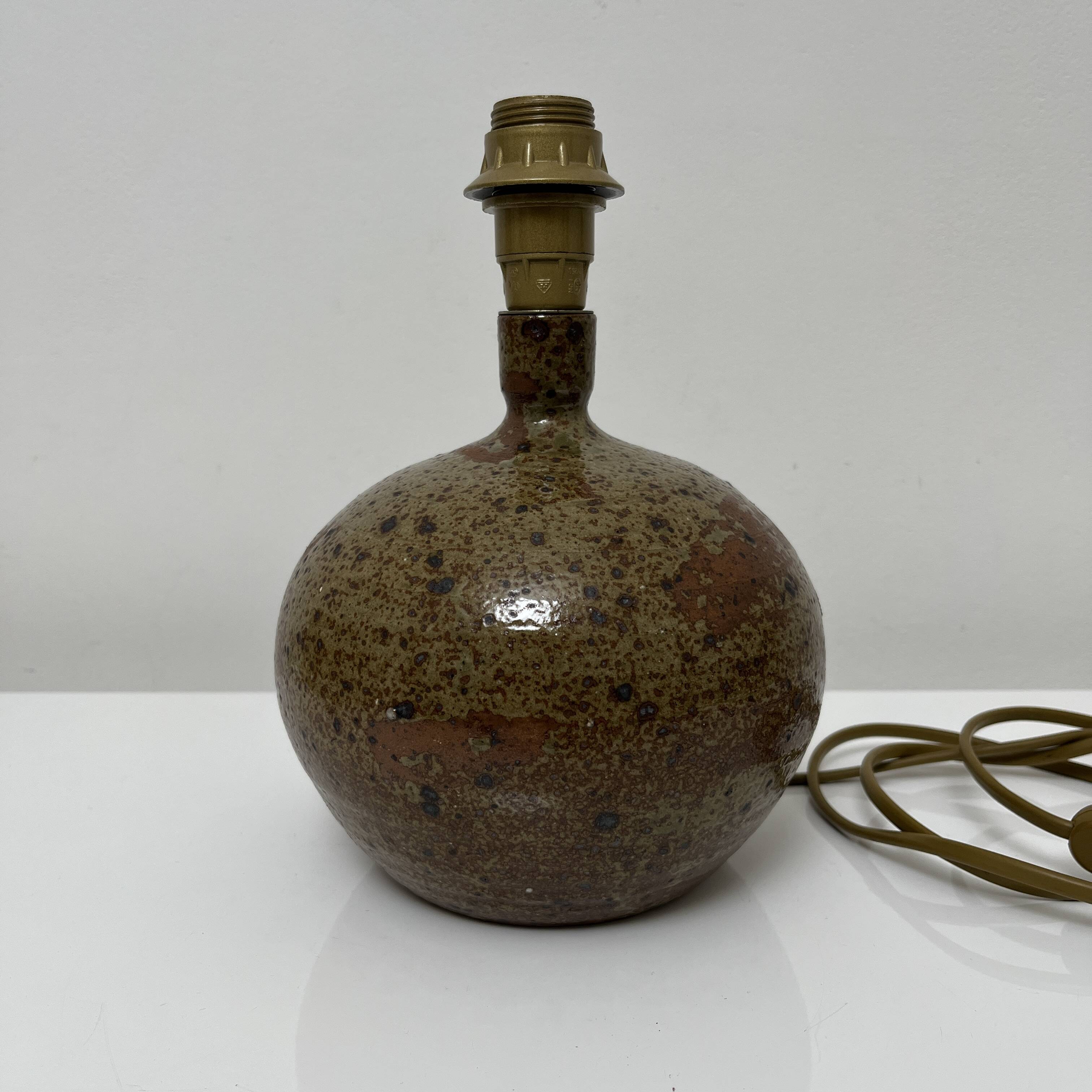 Guy Baudat pyrite stoneware lamp in the La Borne Julia style
