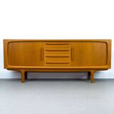 Danish Teak Sideboard with Tambour Doors from CFC Silkeborg, 1970s