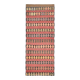 1970s Vintage Turkish Oushak Handmade Wool Cotton Red Runner Rug 140x353