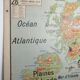 Map British Islands United Kingdom vidal lablache 60s
