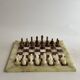 Vintage large marble and onyx chessboard game.