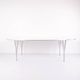 Super Ellipse dining table - Model B614 - white laminate - Piet Hein, Bruno Mathsson & Arne Jacobsen - Fritz Hansen