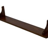 Vintage book shelf wall rack 1970s wood minimalist design