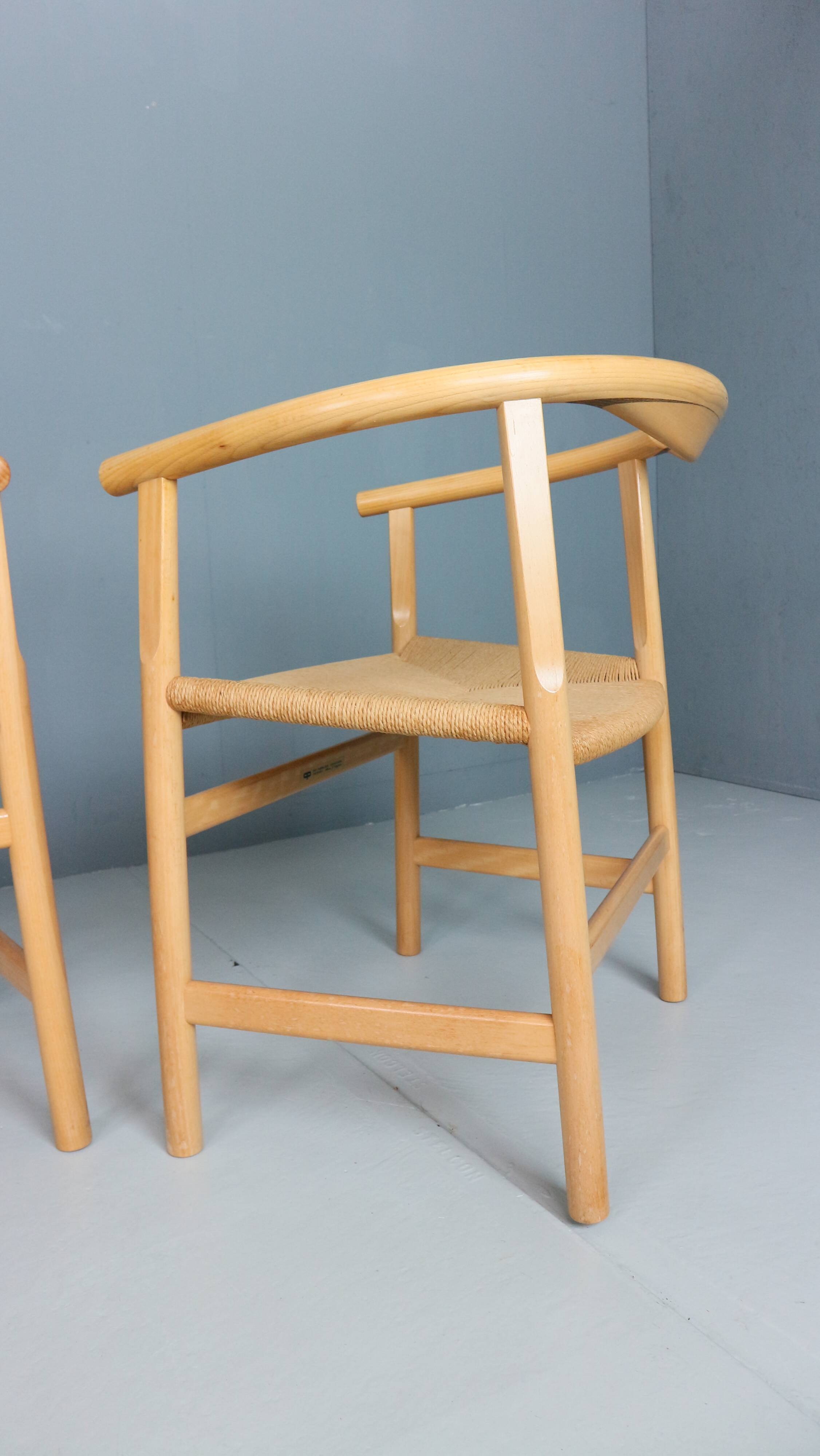 Set of four vintage First Chair PP201 by Hans J Wegner for Pp Furniture, De