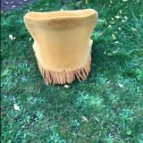 Fauteuil crapaud vert velours année 70-80