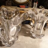Pair of Vannes crystal vases