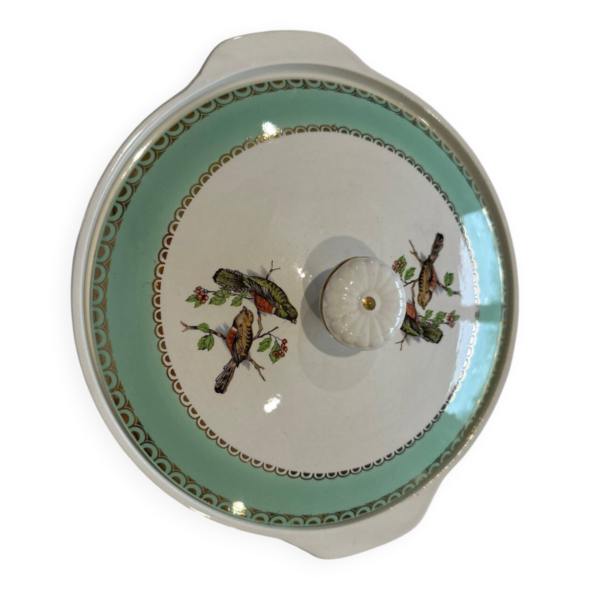 Badonviller soup tureen with birds