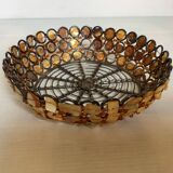 Nacre and metal catch-all bowl