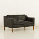 Stouby leather sofa, Denmark 1970s