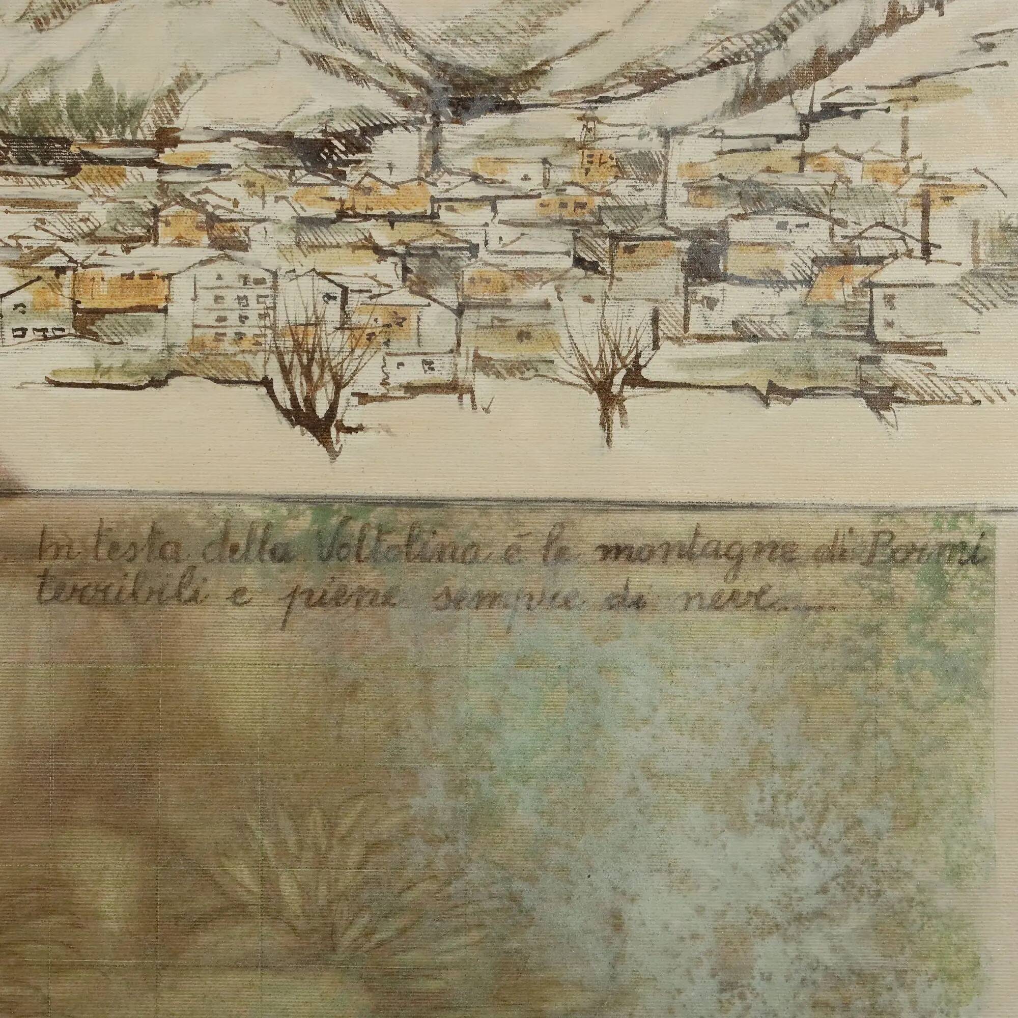 Peinture moderne signée Nevio Bedeschi « Relations For a Hypothesis » 1987