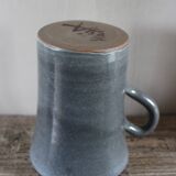 Blue grey mug artisan pottery