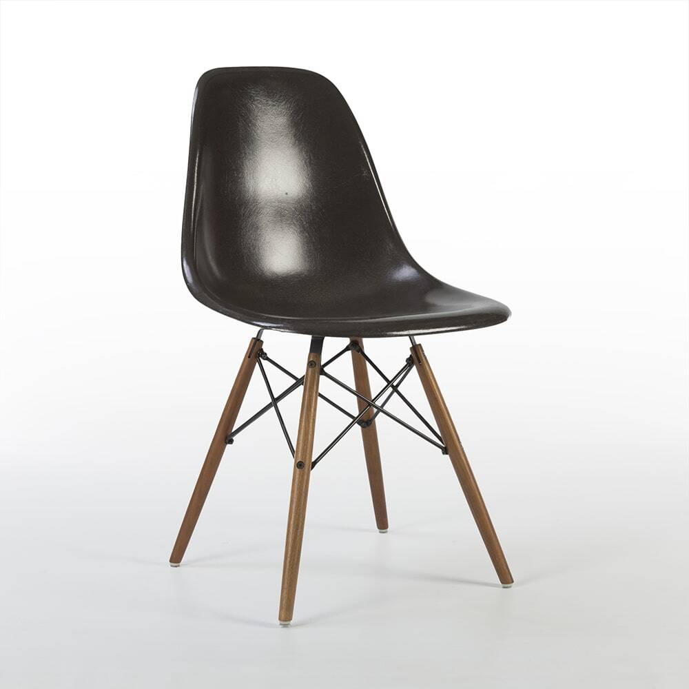 Dark Tone Herman Miller Original Vintage Eames DSW Side Chair