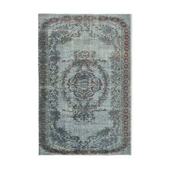 Hand-knotted anatolian 1970s 175 cm x 265 cm grey carpet