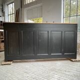 Enfilade de métier en chêne avec portes vitrées
