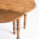 Vintage solid wood table with folding shutters with two extensions, France 1950