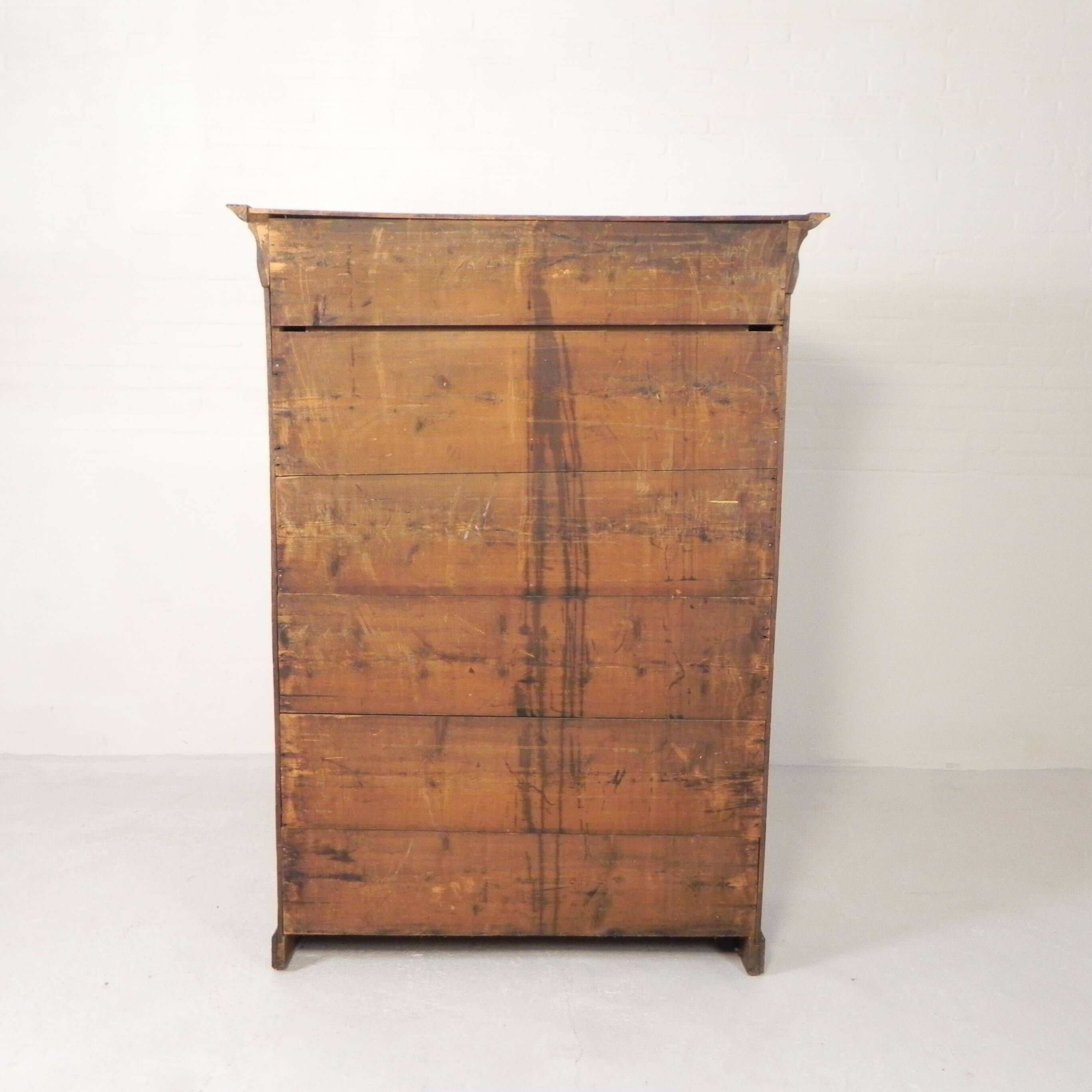 Commode avec 5 tiroirs et 1 abattant, chiffonière, fin du XIXe siècle