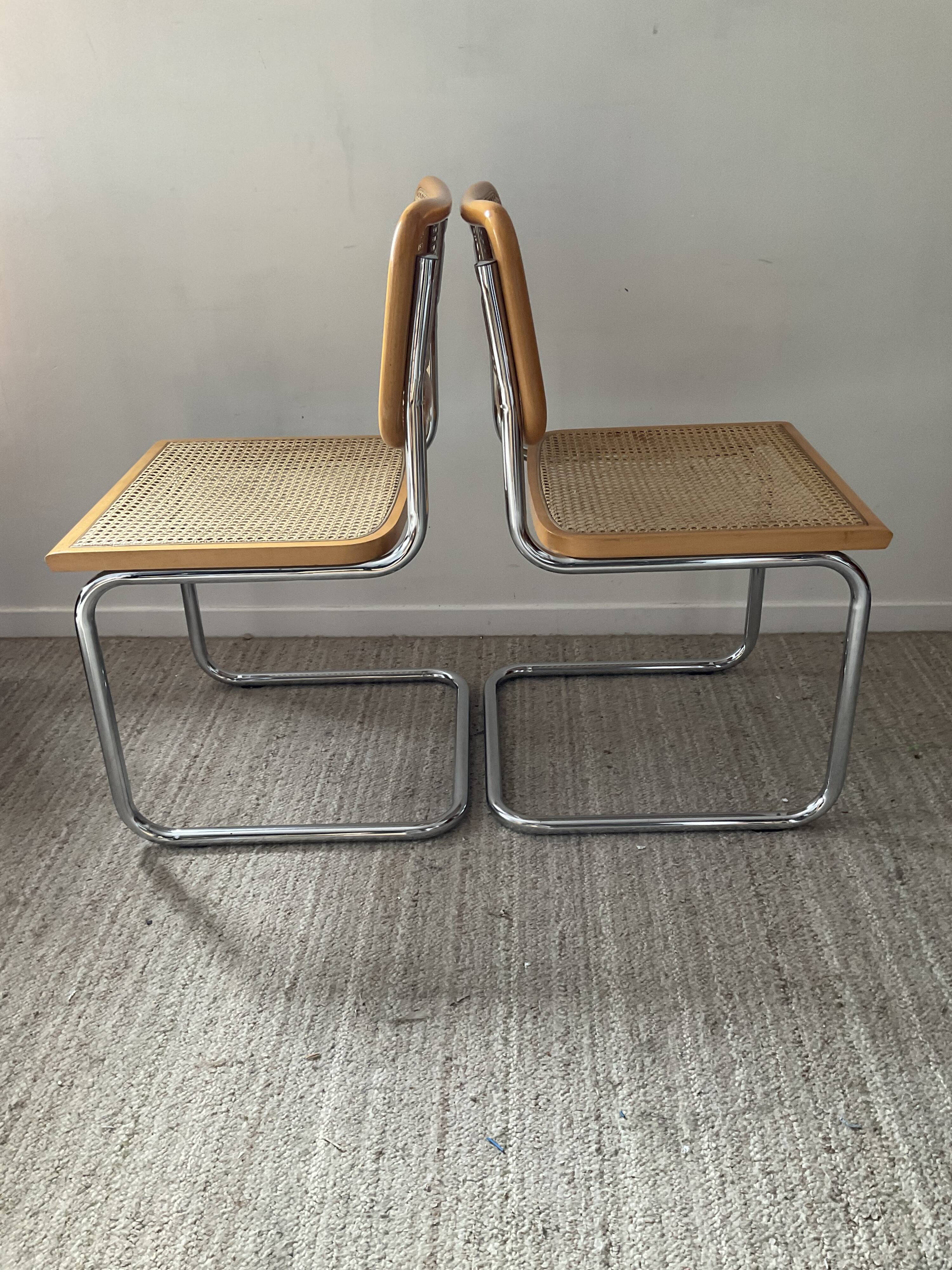 Pair of chairs Marcel Breuer Cesca B32