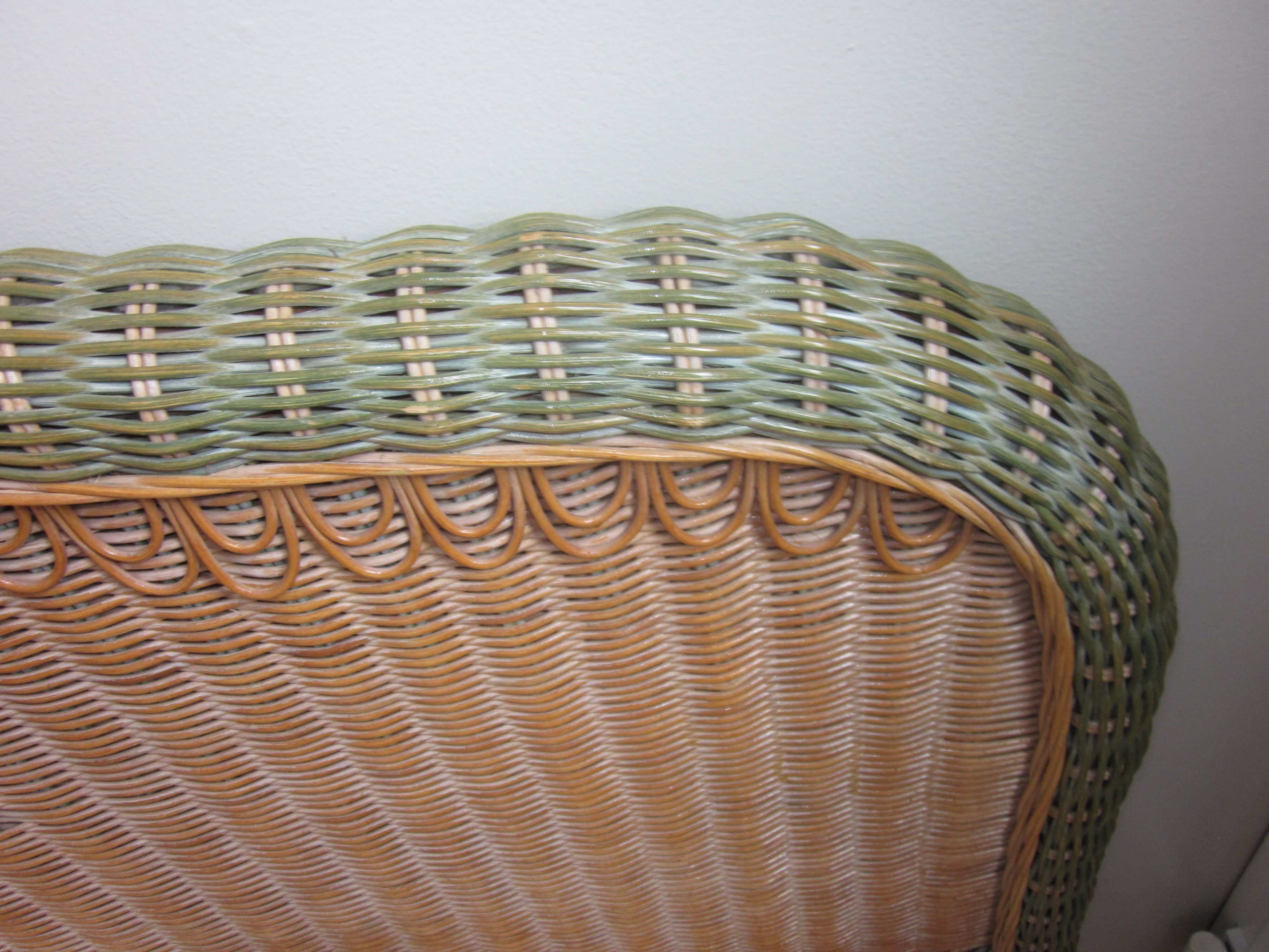 Vintage rattan headboard