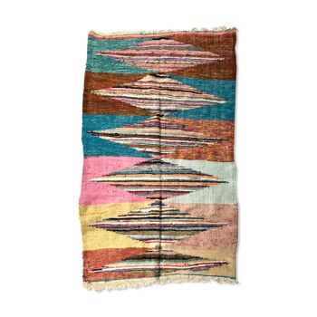 Tapis berbère marocain Kilim Boucheriuite 2,12x1,35m