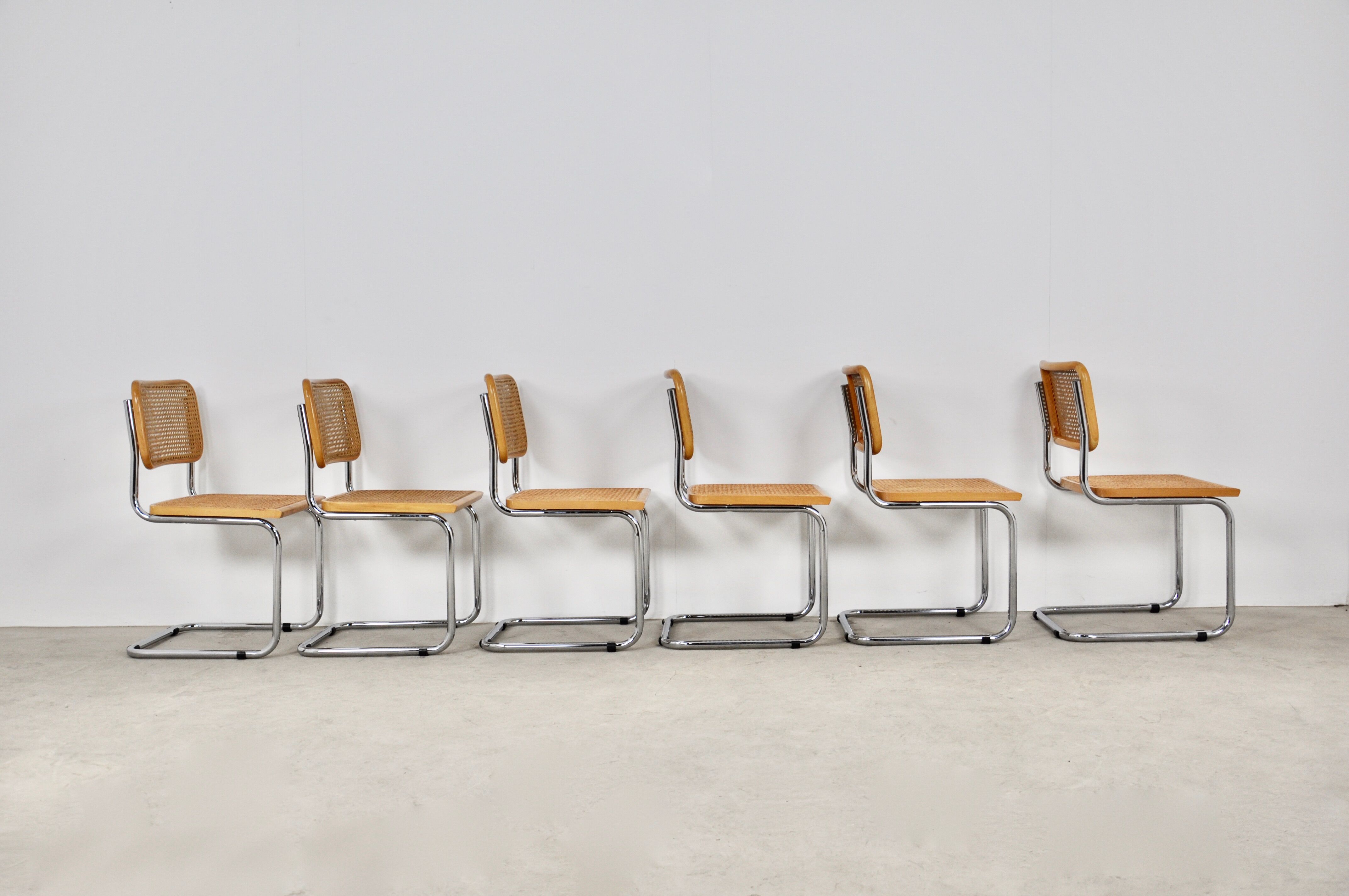 Dinning Style Chairs B32 By Marcel Breuer set 6