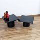Lot de 2 tables basses gigognes Cidue, années 70
