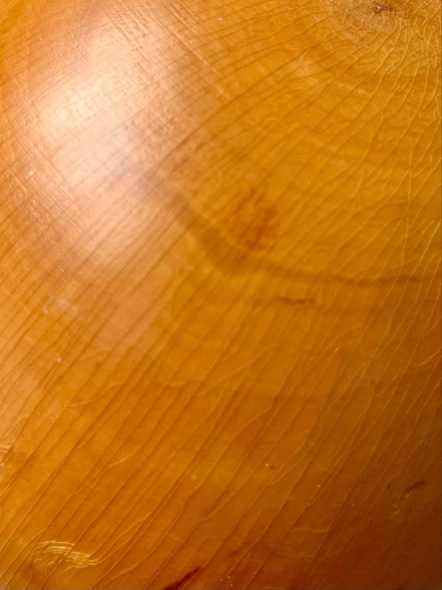 Pied de lampe boule bois massif années 80