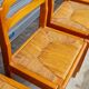 Set de 8 chaises en orme et paille Maison Regain