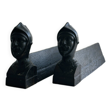 Pair of old andirons